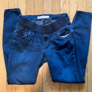 Dark blue skinny ASOS maternity jeans